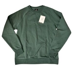 Woolx Bailey Merino Wool Crew Neck Sweatshirt Size Small Retired Color NWT Green